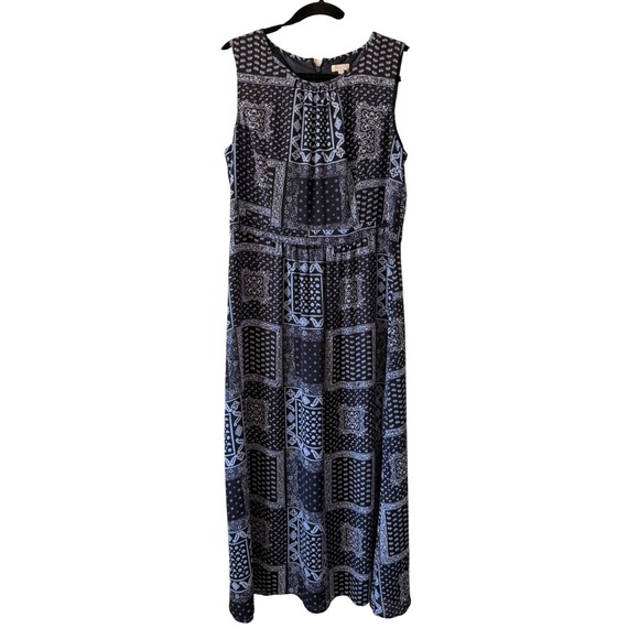 Talbots Dresses & Skirts - Talbots Blue Paisley Patchwork Grandma‎ Handkerchief Print Sleeveless Maxi Dress